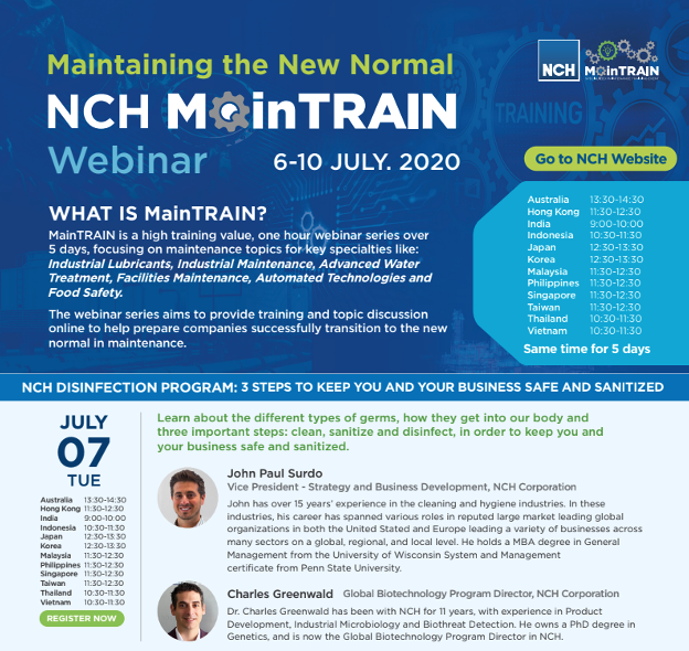 NCH MainTRAIN disinfection Webinar
